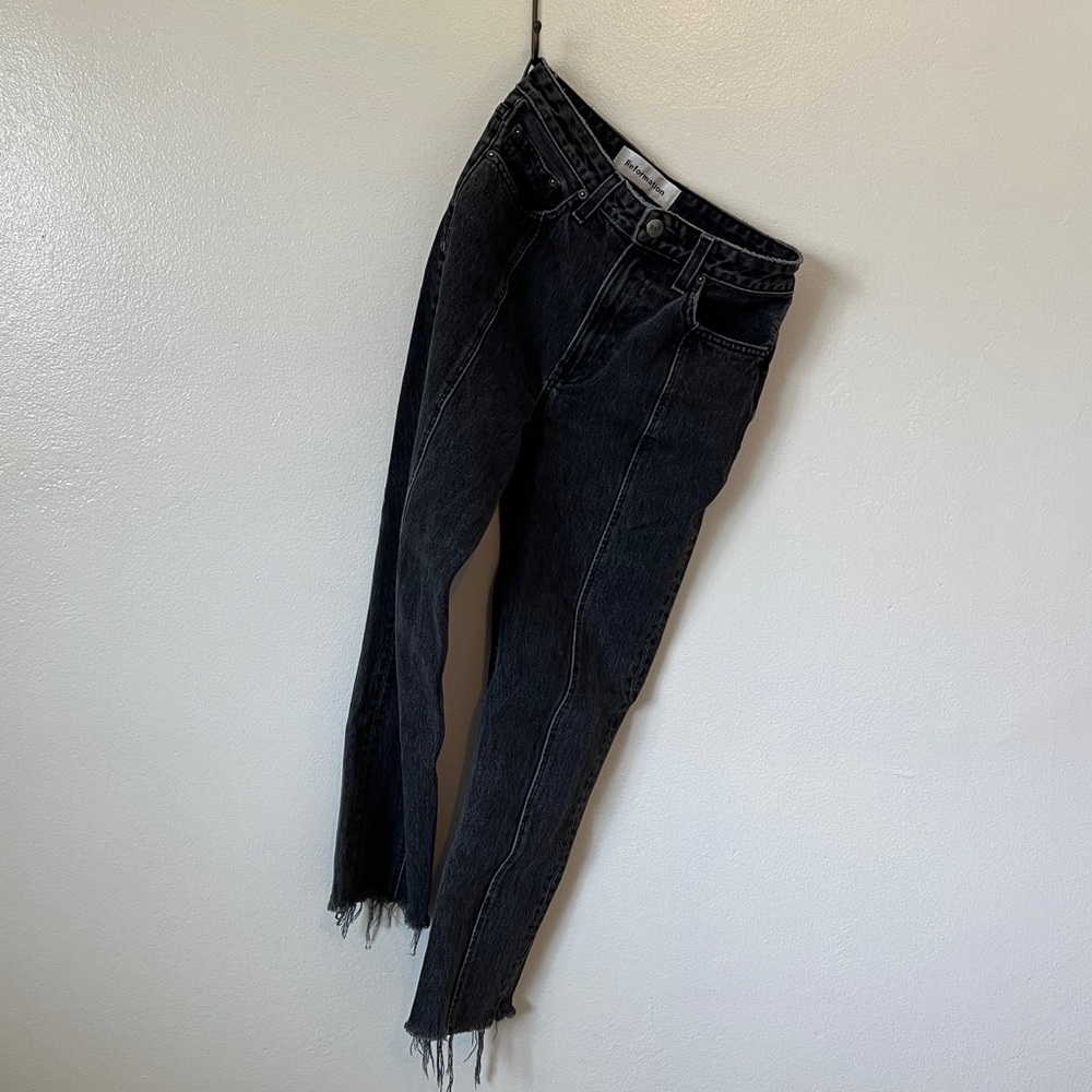 Reformation Seamed Cigarette Jeans